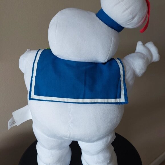 HTF Halloween Ghostbusters Stay Puff Marshmallow Man Plush w/Pumpkin 19" Gemmy - Picture 2 of 8